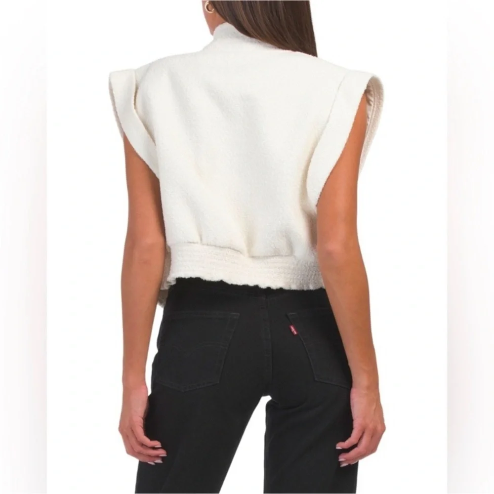 Christian Lacroix Boucle’ Tweed Crop Vest Sleeveless Jacket Intermix $395 - Picture 11 of 16